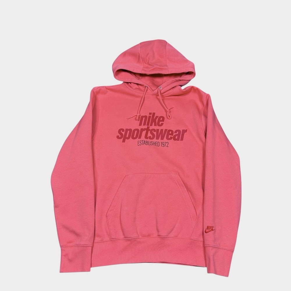 Nike Hoodie Men's S Club Fleece Pullover Magic Ember/Magic Ember/University Red